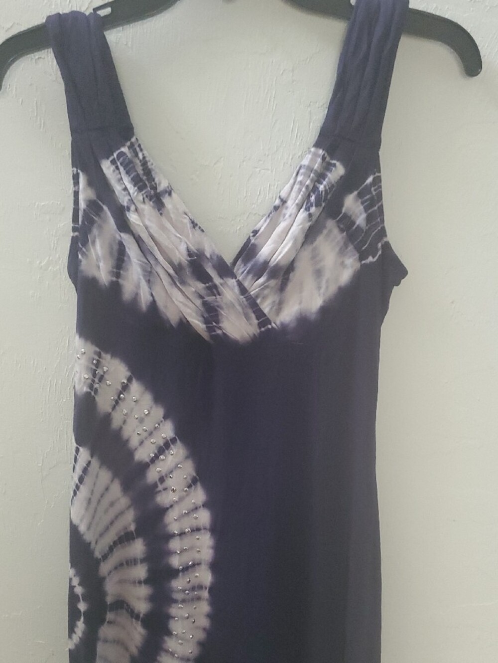 INC International Concepts Purple and Cream Maxi Summer Women's Dress M - Picture 2 of 9